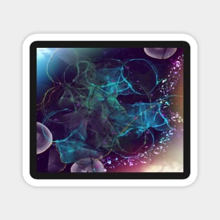 Abstract vivid alcohol ink Magnet