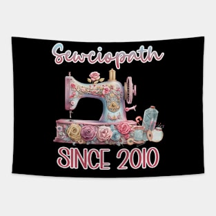 Funny Sew Tee Sewciopath Tee Sewing Lover Top Quilter Gift copy Tapestry