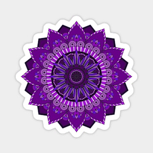 Purple Mandala for Third Eye Chakra Zunaria Pattern Magnet