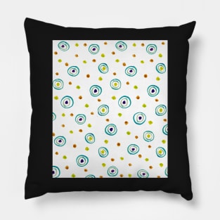 Blue Round Pattern Pillow