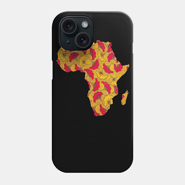 Traditional African Pattern united behind African continent outline Phone Case by Panafrican Studies Group