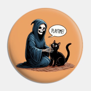 Playtime - The Death and black cat Pin