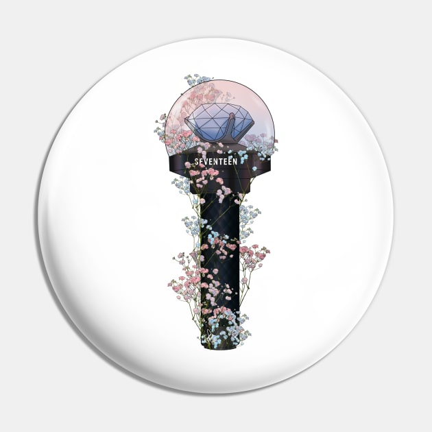 Seventeen v.3 Floral Lightstick kpop Pin by RetroAttic