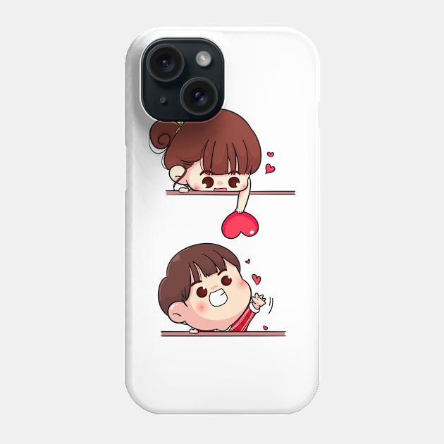 Girl hearted the boy Phone Case by D3monic