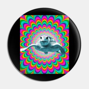 Trippy Psychedelic Turtle Pin