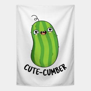 CuteCumber Cute Cucumber Pun Tapestry