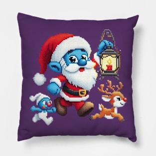 Christmas Santa with Lamp Pillow