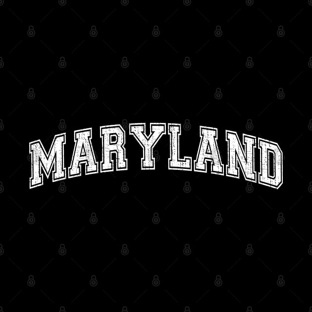 Vintage University-look Maryland Distressed College Design by Webdango