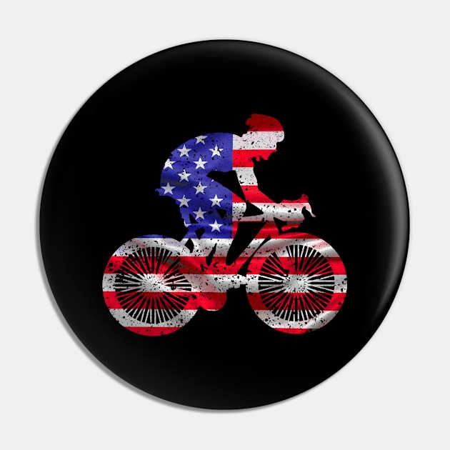 'Extreme Biking USA Flag' Awesome Bike Gift Pin by ourwackyhome