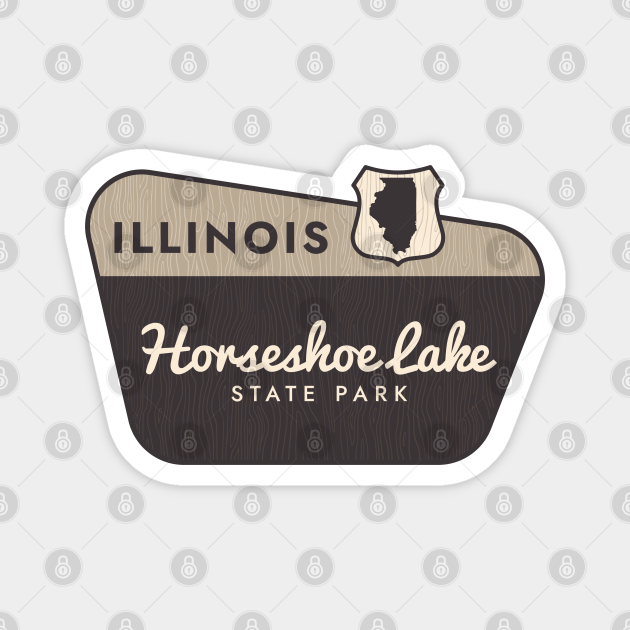 Horseshoe Lake State Park Illinois Sign Horseshoe Lake State