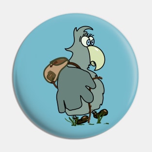 funny bird on a trip Pin