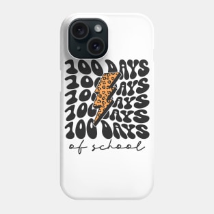 100 days of school Cheetah Lightning Bolt Phone Case