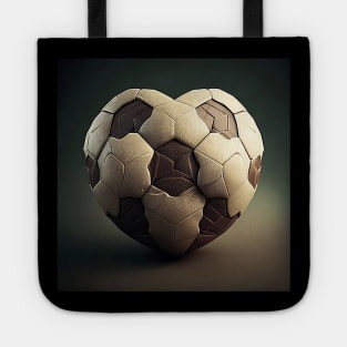 Soccer heart ball Tote