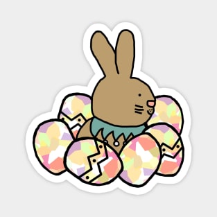 Easter Bunny with All of the Easter Eggs Magnet