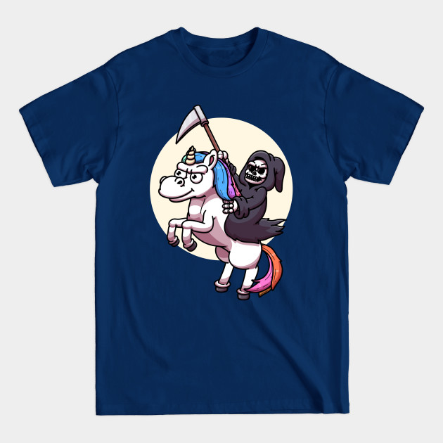 Disover Grim Reaper Riding Unicorn Night Edition - Death Riding Unicorn - T-Shirt