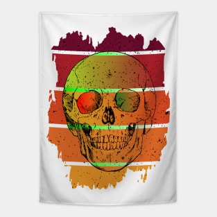 Retro Grunge Skulls Tapestry