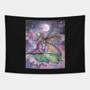 Drifting Away Fairy and Moon Fantasy Art by Molly Harrison Tapestry