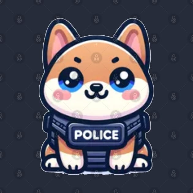 Kawaii Police K9 by Maries Papier Bleu