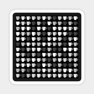 Many monochrome cups Magnet