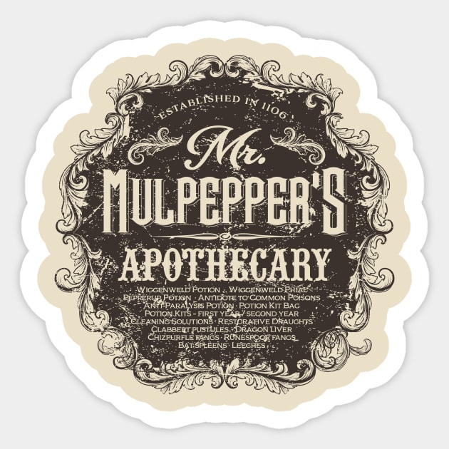 Mr. Mulpepper's Apothecary - Potter - Sticker