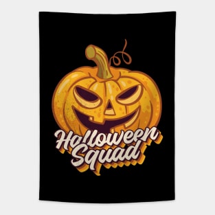 Pumpkin Halloween Squad Tapestry