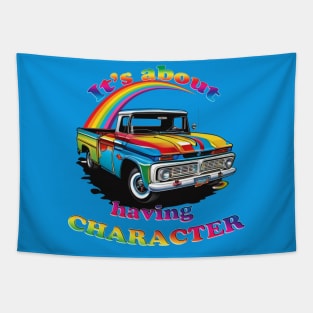 Colorful Pick-Up Truck - Having Character Tapestry