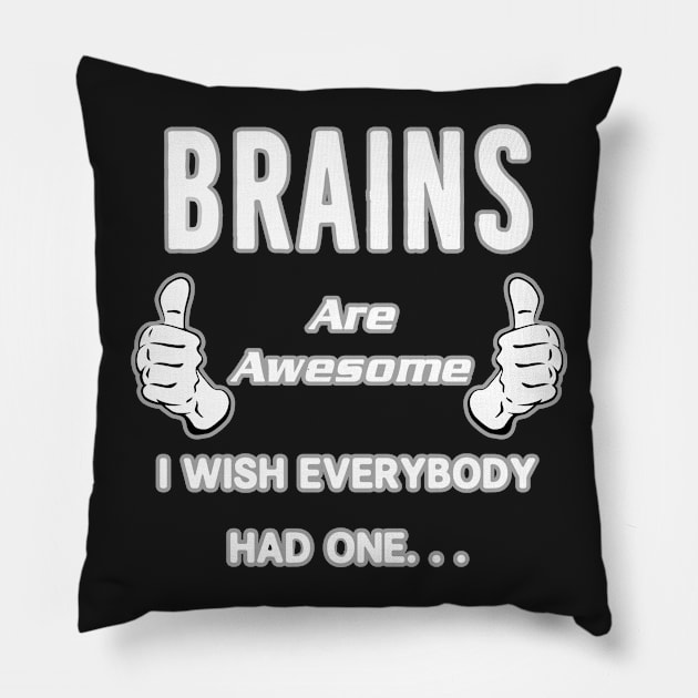 Brains Pillow by NineBlack