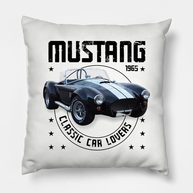 Classic Car Mustang 1965 Pillow by cecatto1994