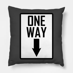 One way sign Pillow