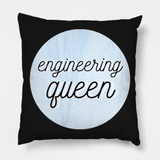 engineering queen blue Pillow