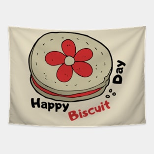 Biscuit red flower Tapestry