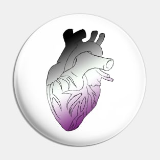 Asexual Heart Pin