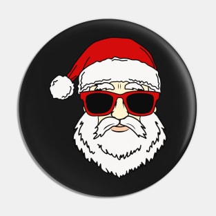 Cool Christmas White Beard Santa Claus Pin