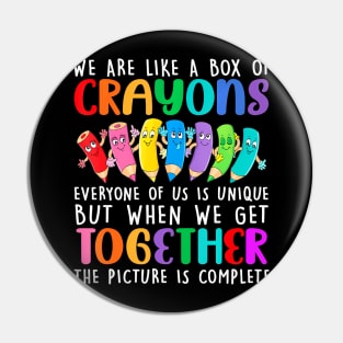 Back To School Teacher We Are Like A Box Of Crayons Pin