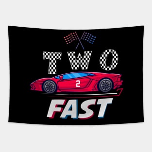 Two Fast 2 Curious - Pit Crew Birthday day Gifts T-Shirt Tapestry