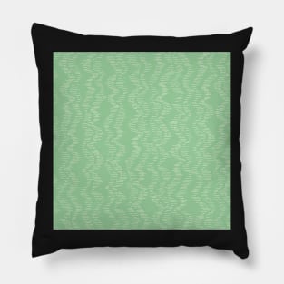 Spearmint green and white zig zag organic path Pillow