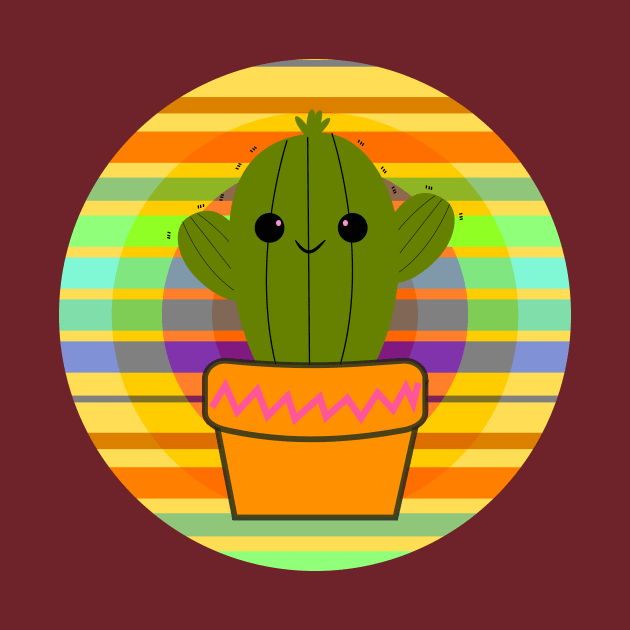 Cute happy cactus by CocoDes