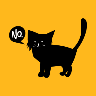 Black Cat Says No T-Shirt