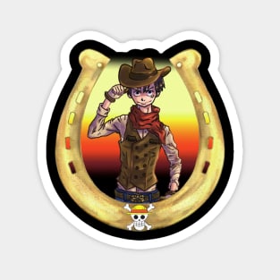 Cowboy Luffy Magnet