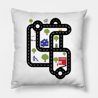 Funny Race On Dad's, Car Race Track Father Fathers Day Pillow