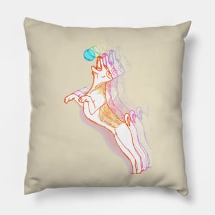 Jump For The Ball Dog 2023 By GDI Designs Pillow
