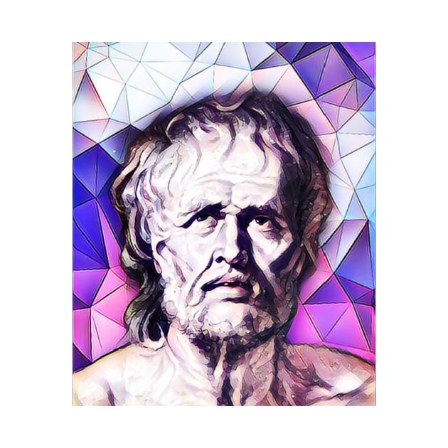 Lucius Annaeus Seneca Pink Portrait | Lucius Annaeus Seneca Artwork 8 by JustLit