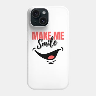 Red And Black Simple Make Me Smile Phone Case