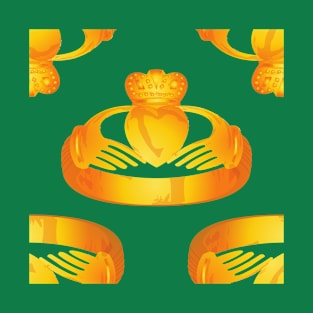 gold claddagh ring T-Shirt