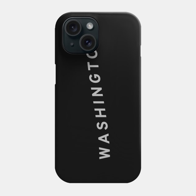 Washington Typography Phone Case by calebfaires