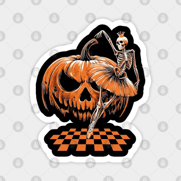 Skeleton Ballerina Magnet by JessArty