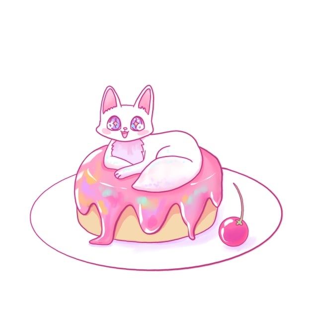 Sweet cherry cake cat by unidoodlez