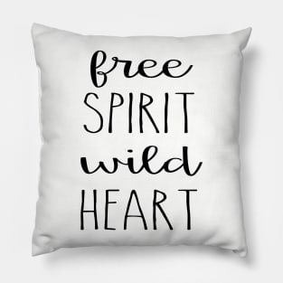 Free spirit wild heart Pillow