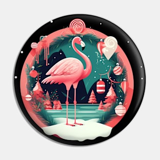 Flamingo Flock Sunset, Love Flamingos Pin