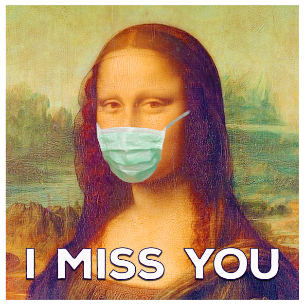 Mona Lisa Misses You Kids T-Shirt by Tikicat